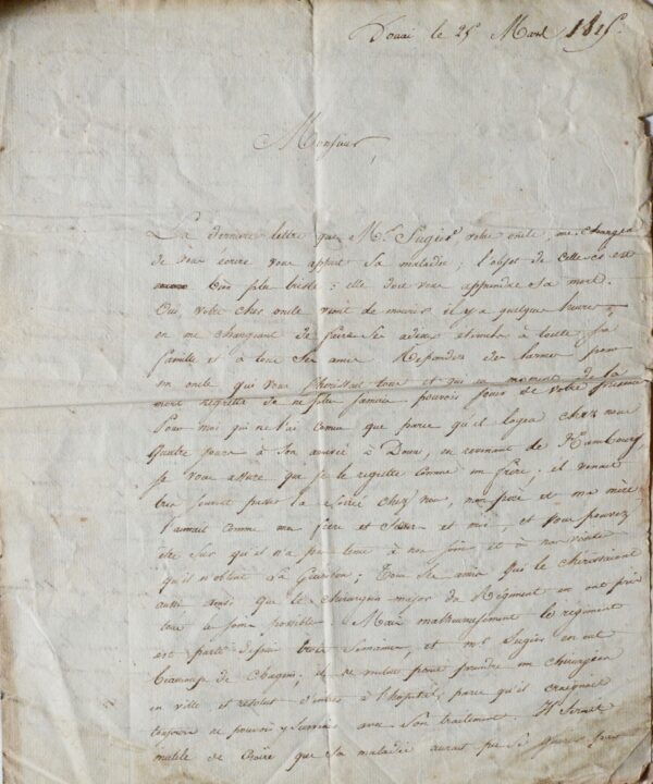 États de service d'un soldat de la Grande Armée