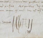 Rare pièce signée par Jéhan d'Uzès en 1467