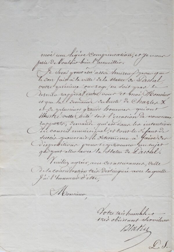 Ramey et les bustes de Pascal et Charles X