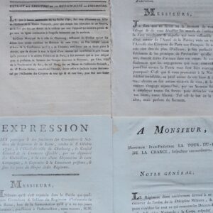 Fête de la Fédération : 4 imprimés révolutionnaires