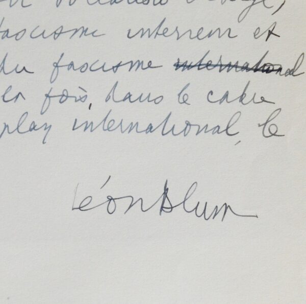 Discours de Léon Blum à la S.F.I.O. en 1938