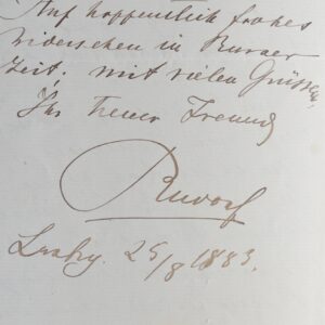 Lettre de Rodolphe d'Autriche, fils de Sissi et de François-Joseph