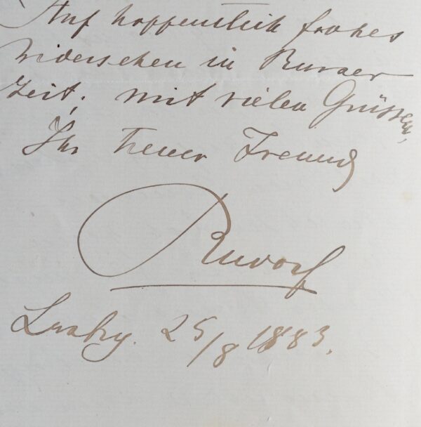Lettre de Rodolphe d'Autriche, fils de Sissi et de François-Joseph