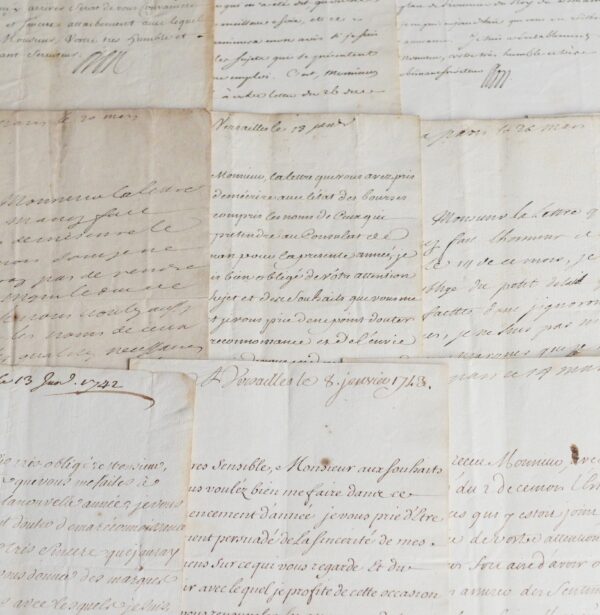 7 lettres du maréchal de Noailles au secrétaire de Perpignan