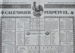 Curieux calendrier perpétuel ésotérique