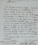Rarissime lettre de Valentin Haüy sur les enfants aveugles
