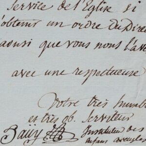 Rarissime lettre de Valentin Haüy sur les enfants aveugles