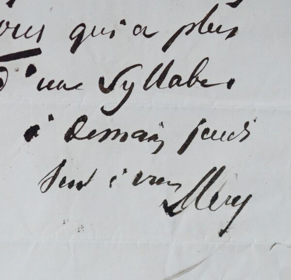 Correspondance de 36 lettres de Joseph Méry, le causeur merveilleux