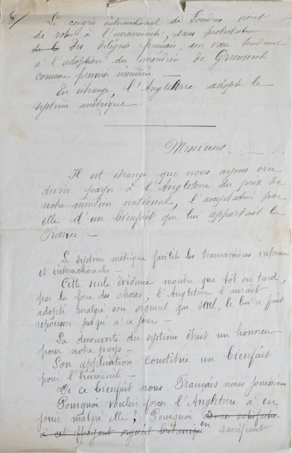 Le méridien de Greenwich, premier méridien