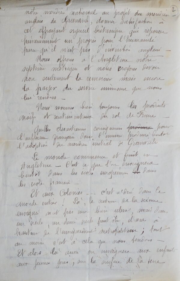 Le méridien de Greenwich, premier méridien