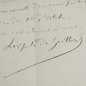 Belle correspondance de Léopold de Gaillard