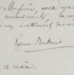 Lettre d'Eugène Rostand au poète Joseph Autran