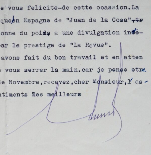 Deux lettres d'Eduardo Aunós à Thiébaut