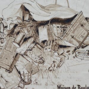 Étonnante lettre illustrée de Gabriel Falampin, l'avoué de George Sand