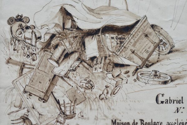 Étonnante lettre illustrée de Gabriel Falampin, l'avoué de George Sand