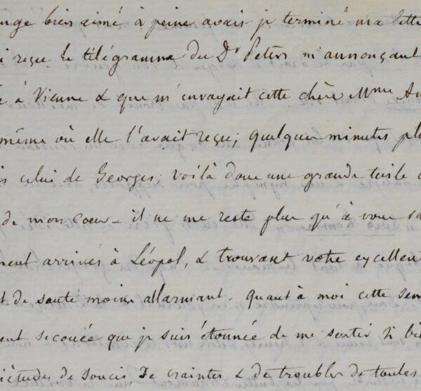 Très belle et très longue lettre de Mme Hanska (Balzac)