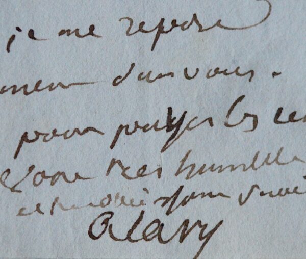 Belle lettre de Pierre-Joseph Alary sur la pauvreté