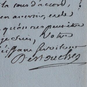 Lettre de Philippe Néricault Destouches