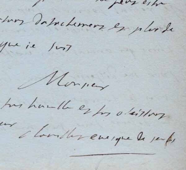 Lettre de l'évêque de Senlis Jean-François de Chamillart