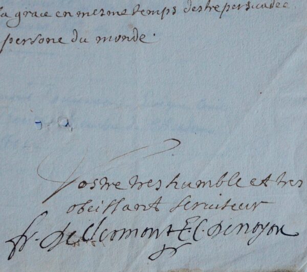 Belle lettre de François de Clermont-Tonnerre
