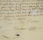 Pièce signée par le maréchal Jacques Bazin de Bezons