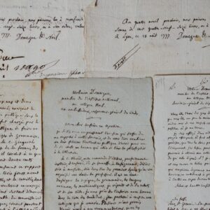 Bel ensemble de 5 documents de l'académicien François-Urbain Domergue