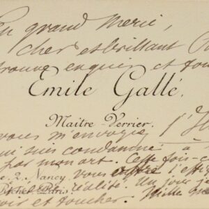 Émile Gallé parle de son Art