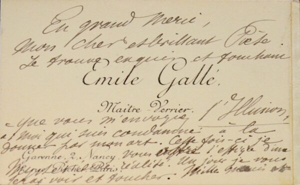 Émile Gallé parle de son Art