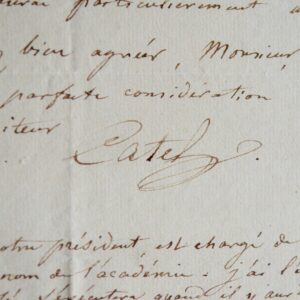 Le compositeur Charles-Simon Catel s'adresse à Castil-Blaze