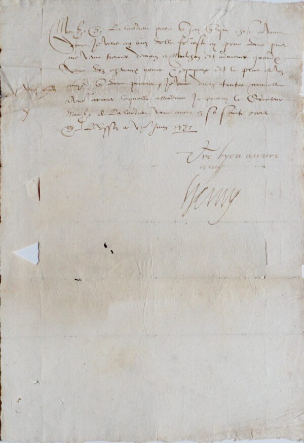 De Luçon, le futur Henri IV rassemble ses troupes à Mouchamps en Vendée