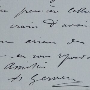 Carte d'Henri Gervex, à un ami