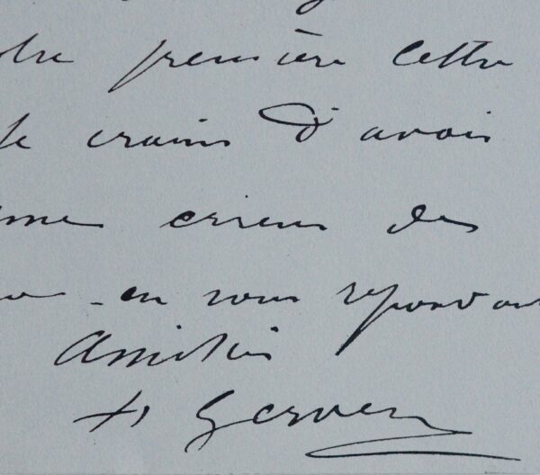 Carte d'Henri Gervex, à un ami
