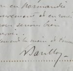 Lettre de Léon Barillot au collectionneur Paul Gallimard