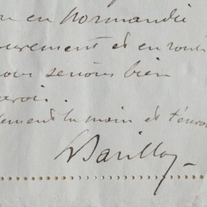 Lettre de Léon Barillot au collectionneur Paul Gallimard