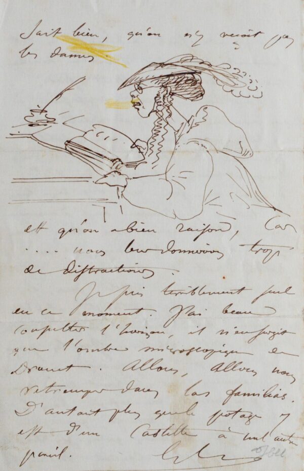 Amusante lettre illustrée de Georges Camuset