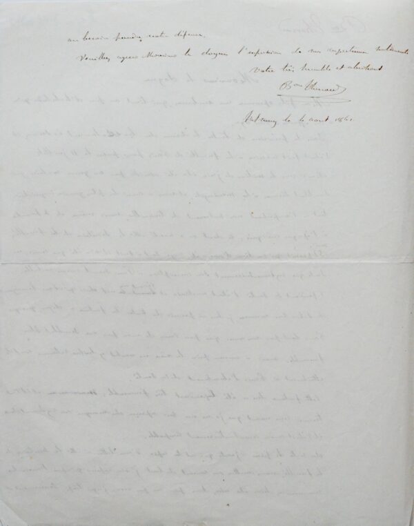 Paul Thénard intercède en faveur de son fils