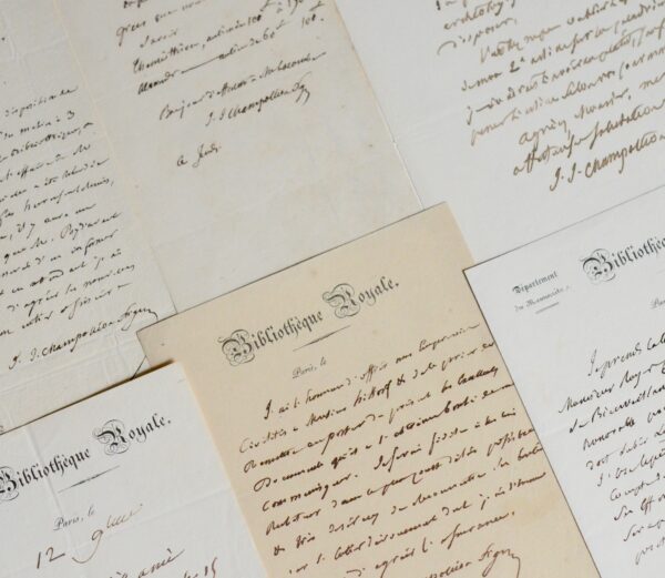 6 lettres de Jean-Jacques Champollion-Figeac