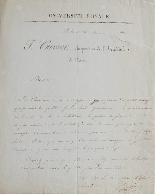 Frédéric Cuvier dévoile son projet pour les écoles primaires