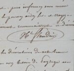 Hippolyte Flandrin recommande Michel Dumas pour l'Ecole des Beaux-arts de Lyon