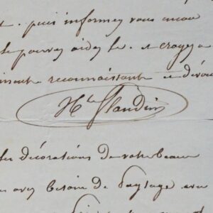 Hippolyte Flandrin recommande Michel Dumas pour l'Ecole des Beaux-arts de Lyon