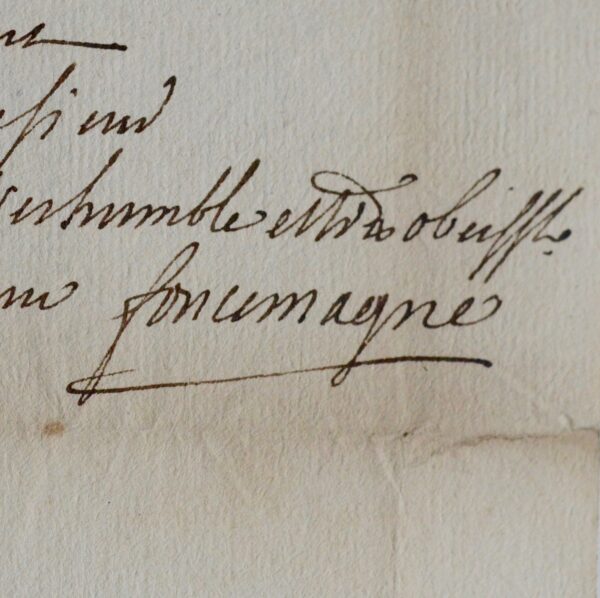 Lettre de Foncemagne au géographe D'Anville