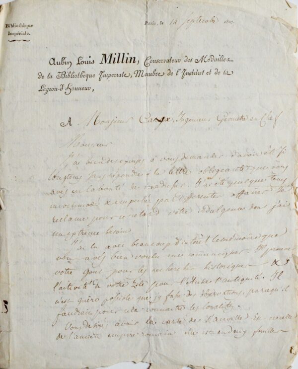 Millin de Grandmaison réfute l'inscription du tombeau de Lanuéjols.