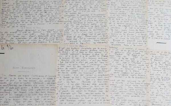 Beau manuscrit d'André Suarès sur Saint-Évremond