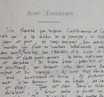 Beau manuscrit d'André Suarès sur Saint-Évremond