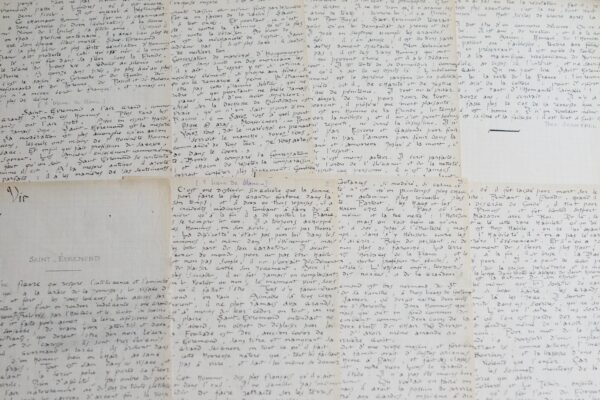 Beau manuscrit d'André Suarès sur Saint-Évremond