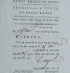 Convocation d'un garde au Temple pour l'exécution de Marie-Antoinette