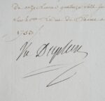 Rare document signé par Dupleix, à Pondichéry
