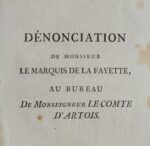 Vive attaque de La Fayette contre l'agiotage