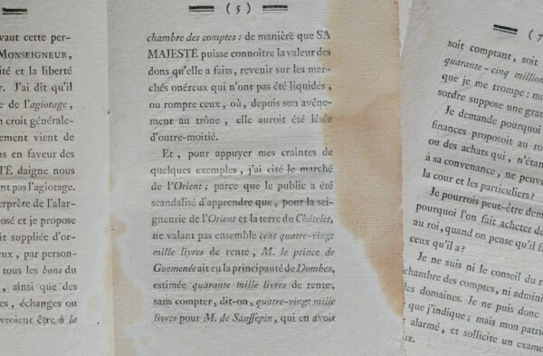 Vive attaque de La Fayette contre l'agiotage