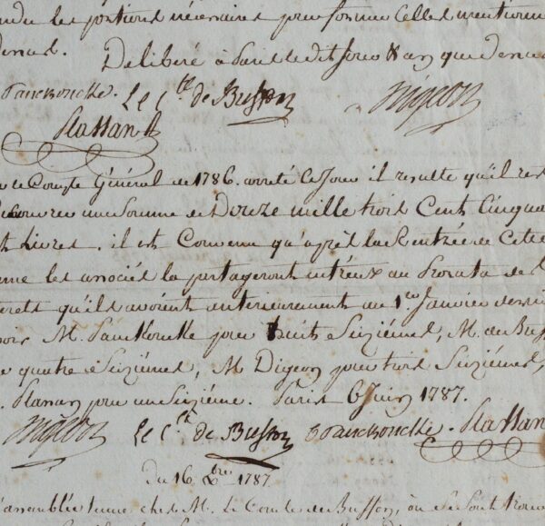 Buffon et ses associés statuent sur la publication de l'Histoire naturelle